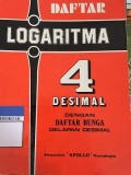 Daftar Logaritma 4 desimal dengan Daftar Bunga Delapan Desimal