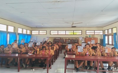 Kegiatan Sosialisasi Layanan E-book Perpustakaan Kepada Siswa-Siswi Kelas 9